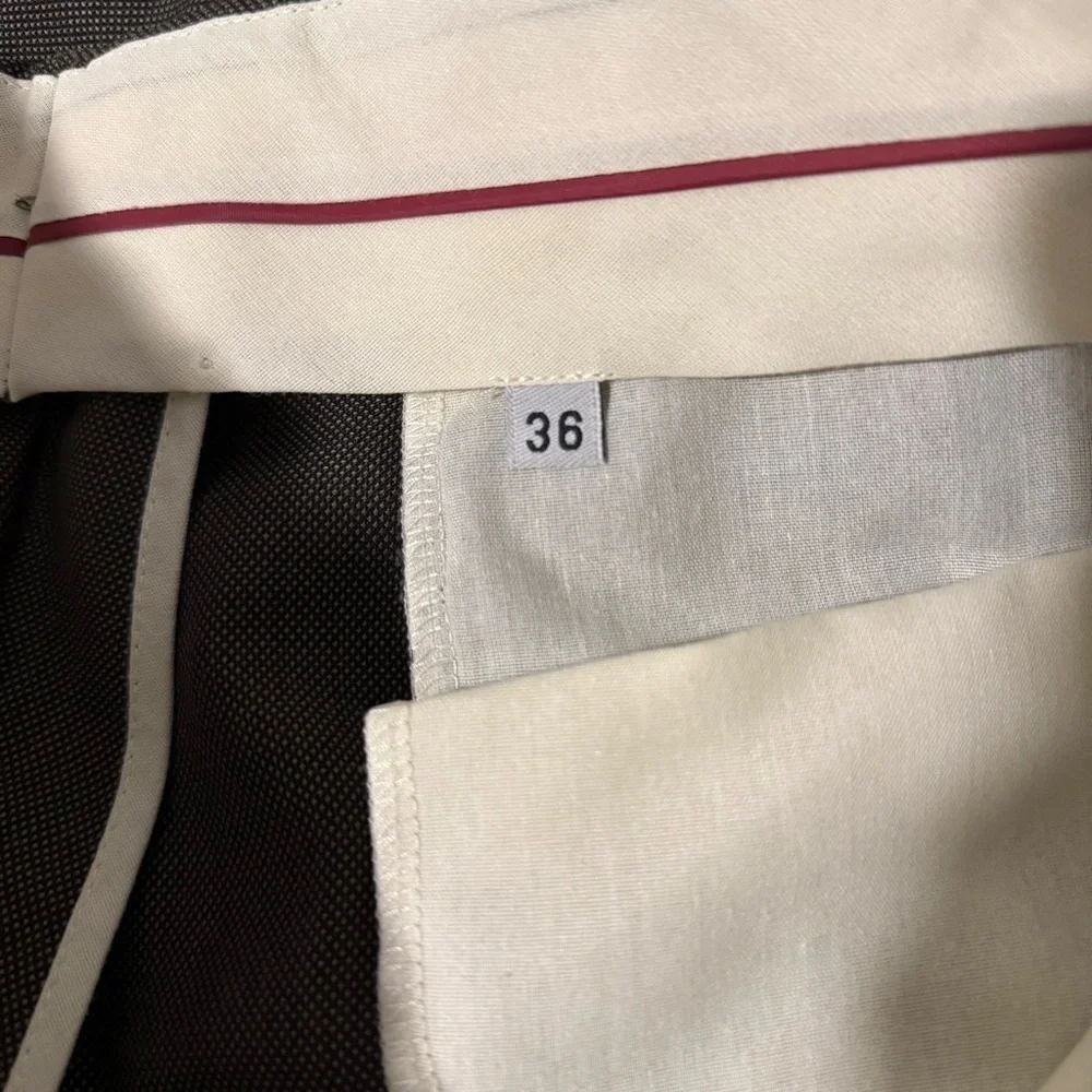 Andrew Fezza Fusion Super Luxury Wool Suit Taupe Gray Size 42R Pants 36 Waist